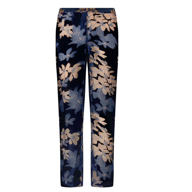 Lise Charmel Luxus-Lounge-Hose/Pyjamahose Samt  Blau/Braun ALJ0073