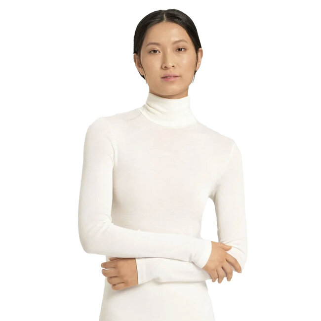 Damen-Skiunterwäsche HANRO Wolle & Seide Rollkragenpullover Cygne 071423