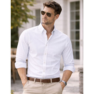 Enrico Monti  Monti wit overhemd Bolzano