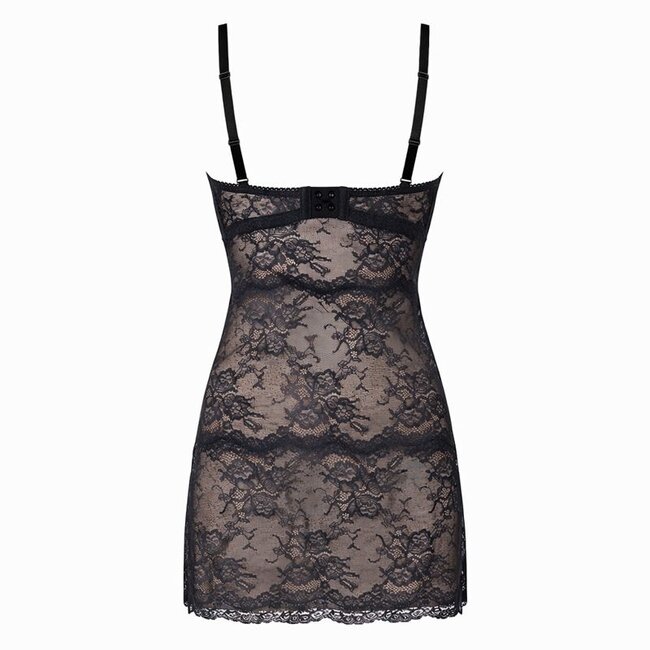 AMBRA lingerie SETS nachtjurk BH+brasil/tanga braun/schwarz