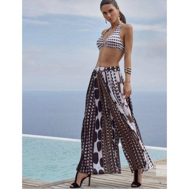 Roidal Palazzo pantalon Yania | Luxe strandbroek met dessin
