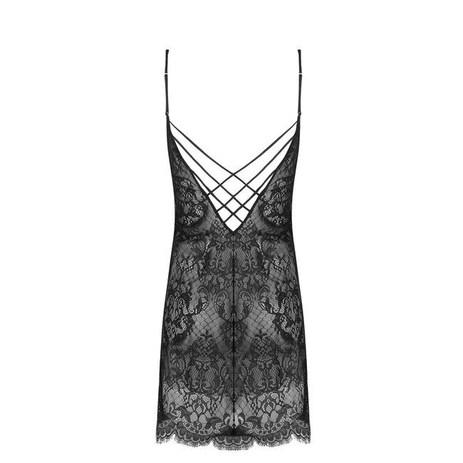 Lise Charmel Diva Glamour Nachtkleid Schwarz Spitze ALJ1275