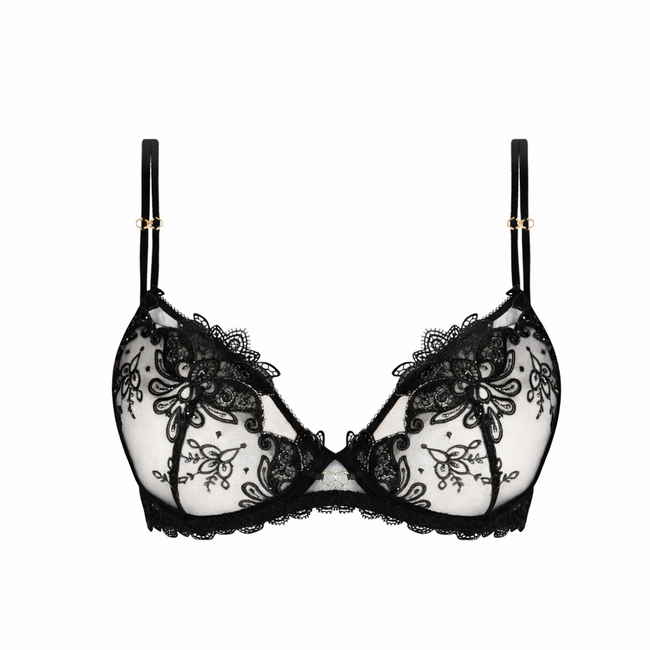 Push-up underwire Bra with Lace & Embroidery – Elegant & Shaping Fit