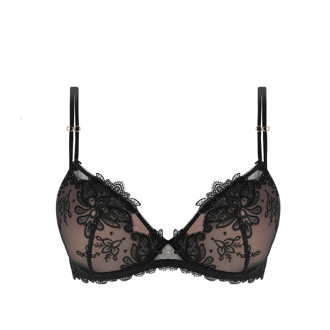 Push-up underwire Bra with Lace & Embroidery – Elegant & Shaping Fit
