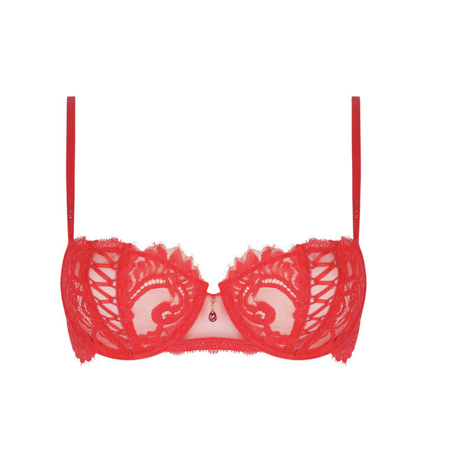 Lise Charmel Desirs de Venise balconette bra garnet red lace ACJ3435