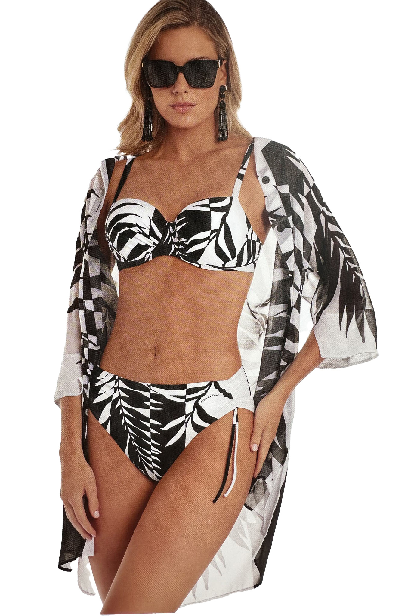 Bad & Beach Roidal SHIRT EVA Zwart & Wit