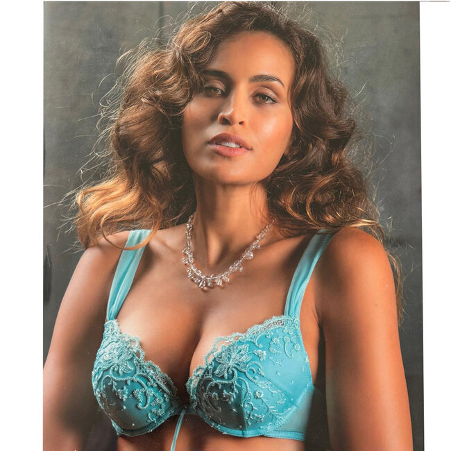 AMBRA Oil Push-up-BH mit integrierten Öl-Pads LAGUNA blau 0346