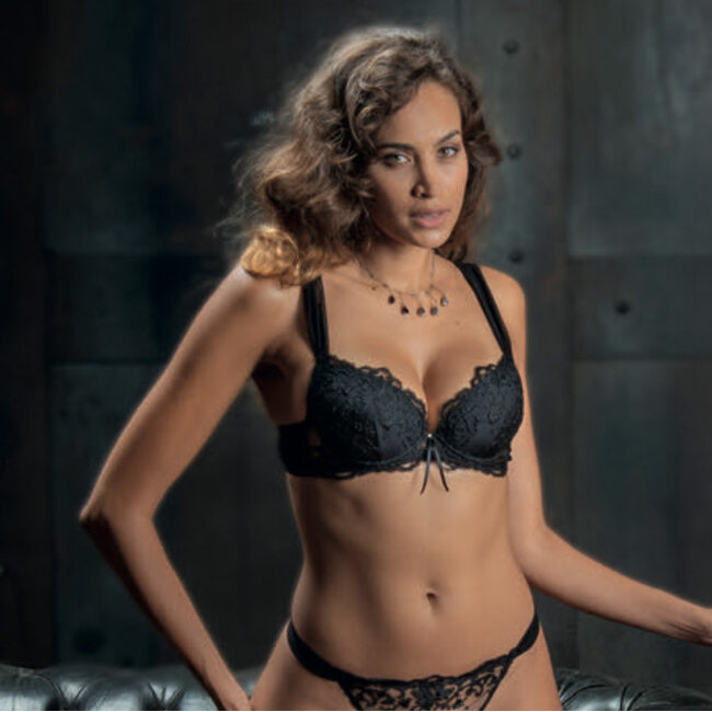 AMBRA Oil Push Bra with Built-In Oil Pads black 0346