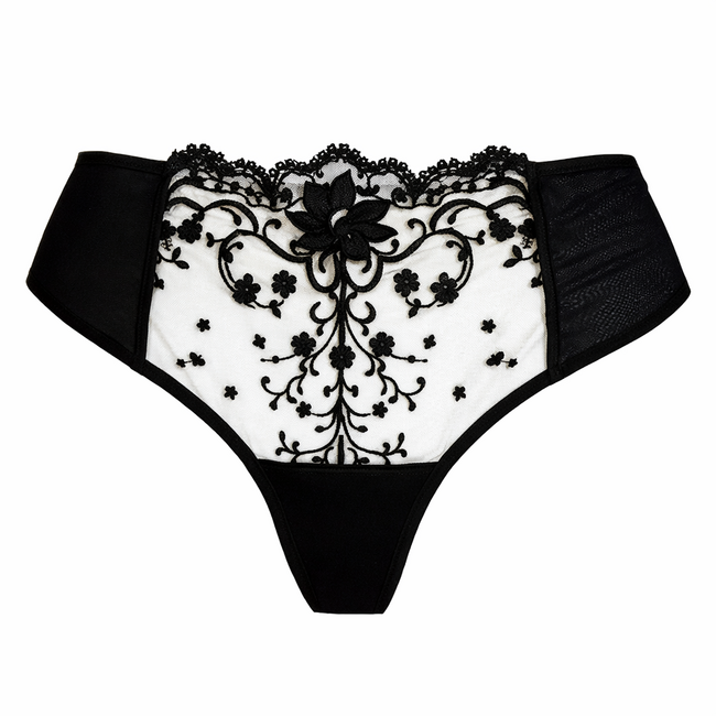 AMBRA Brasiliano ROMA zwart – luxe lingerie met borduurwerk