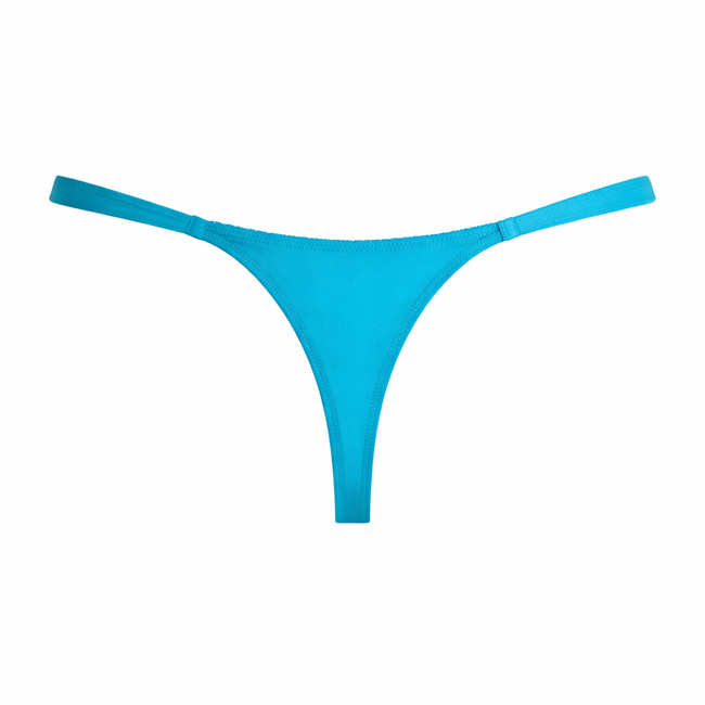 AMBRA Tanga ROMA LAGUNA Blue – luxury lingerie with embroidery