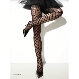 Girardi "Juniper” 15 den panty zwart met geometrisch patroon – Girardi