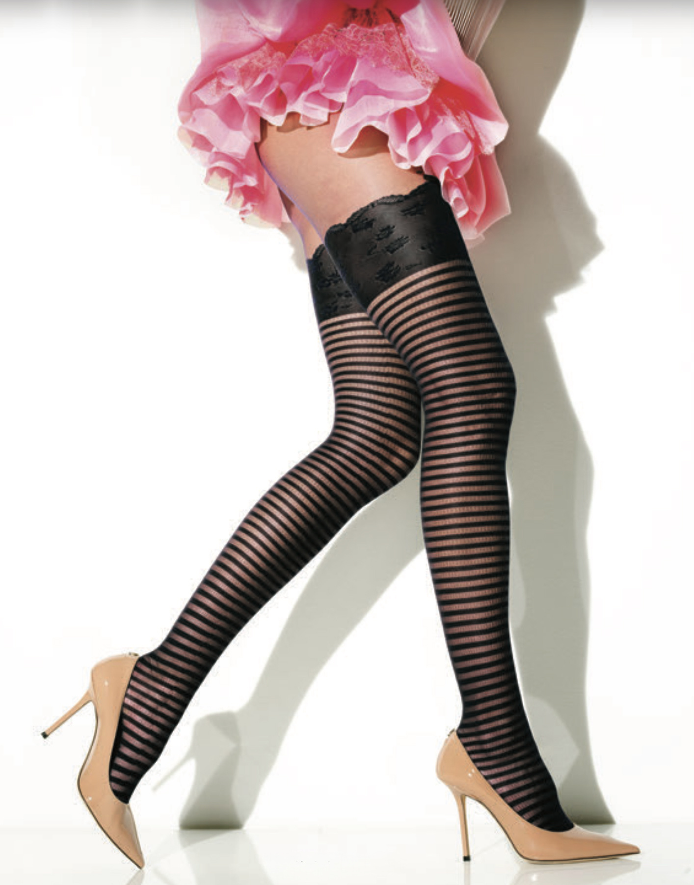 Sussurro 50 den panty met strepen en jarretel effect - Girardi