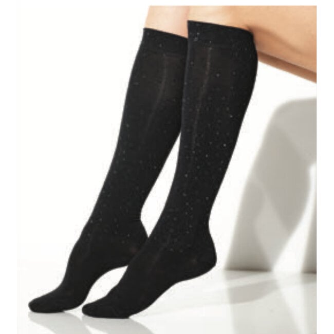 Girardi Luna luxury knee-high socks with fine rhinestones – Girardi