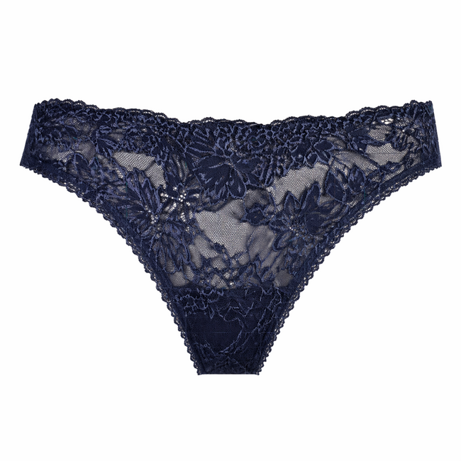 AMBRA Ambra Brasiliano slip indigo blauw met kant