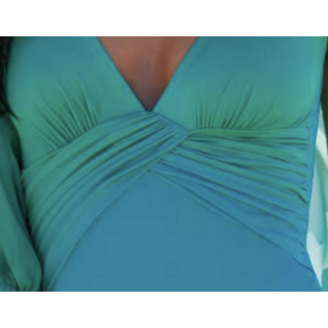 Roidal Badeanzug  Nadia  – trägerlos mit Farbverlauf grün/blau