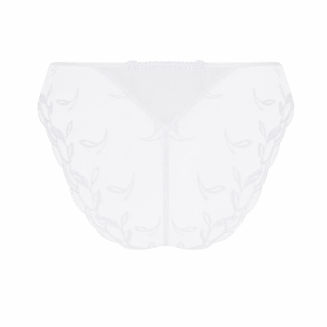 Éclat Couture Italian brief white with embroidery and guipure – Lise Charmel