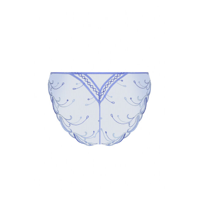 Italian luxury brief in embroidered tulle with refined fit