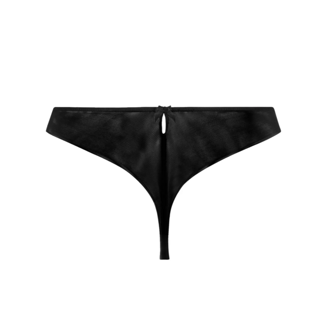 Lise Charmel Cuir String/Tanga Zwart /zilver Couture Lingerie ACM0005