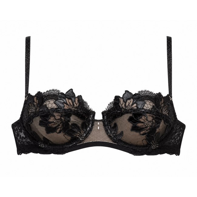 Lise Charmel Cuir Balconnet-BH Schwarz/Silber Couture-Dessous ACH3005