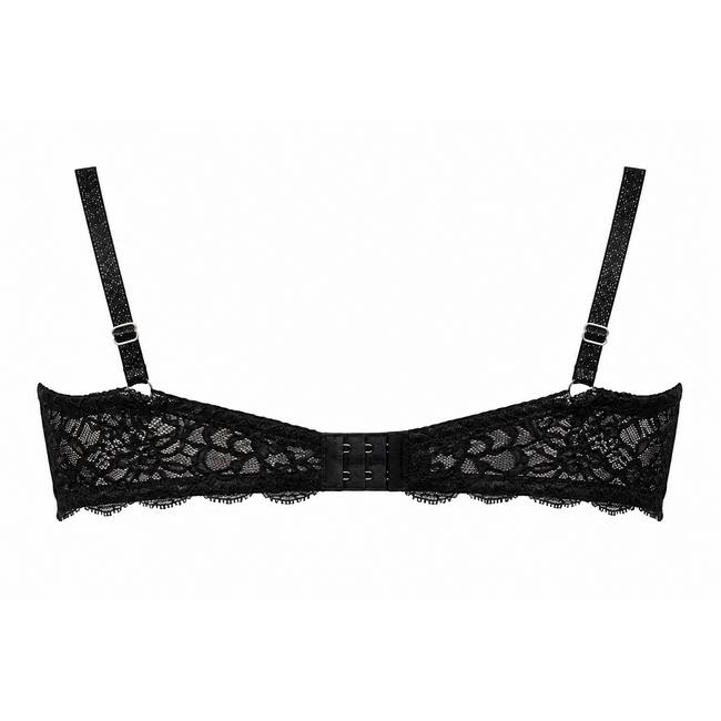 Lise Charmel Cuir Black Push-up Bra Black/ silver Couture Lingerie ACM8505