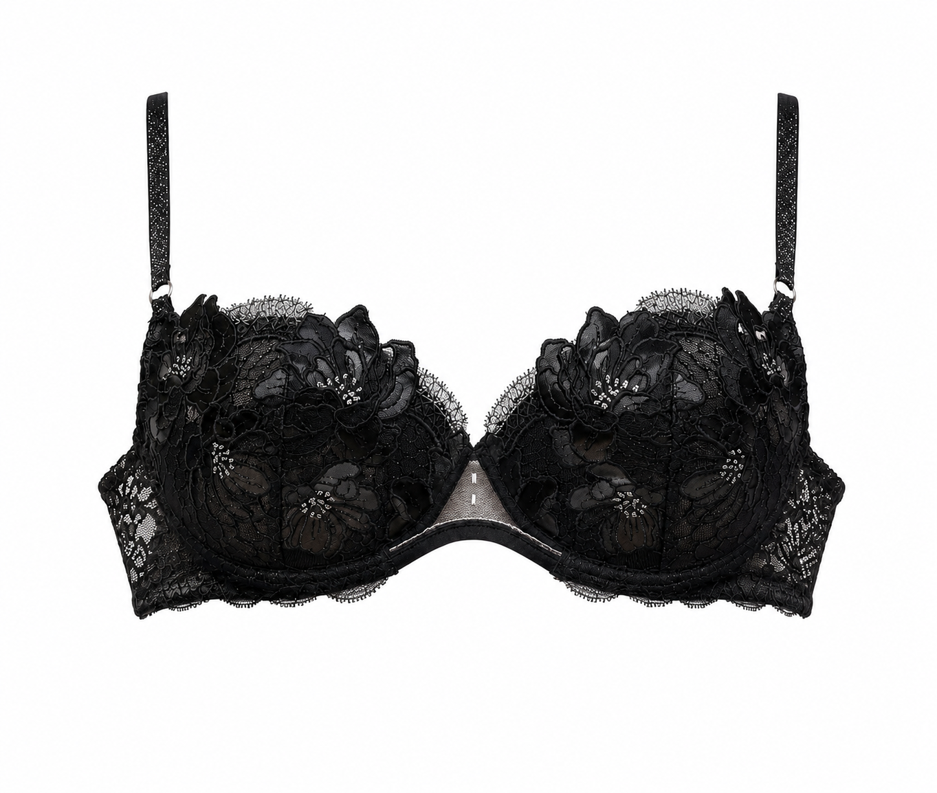 Lise Charmel Cuir Push-up BH Zwart /zilver Couture Lingerie ACM8505