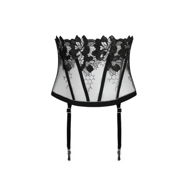 Lise Charmel Cuir Galbe Tailleband Zwart/Zilver | Italian Design