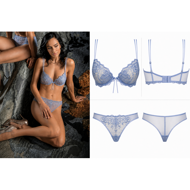 AMBRA Roma Brasiliano Tanga Ardesia Blue Gray | Italian Design