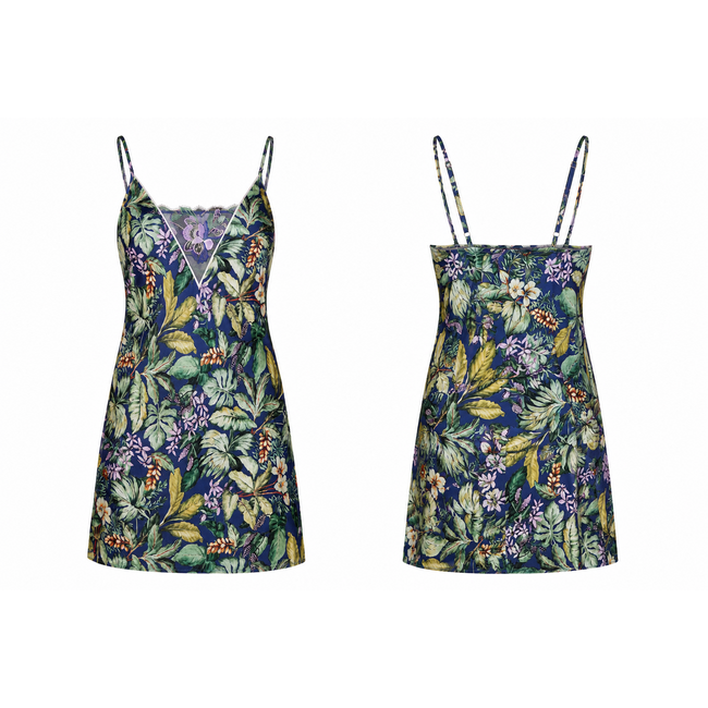 Lise Charmel Lise Charmel Bain de Nature kurzes Nachtkleid Vert Parme ALM1014
