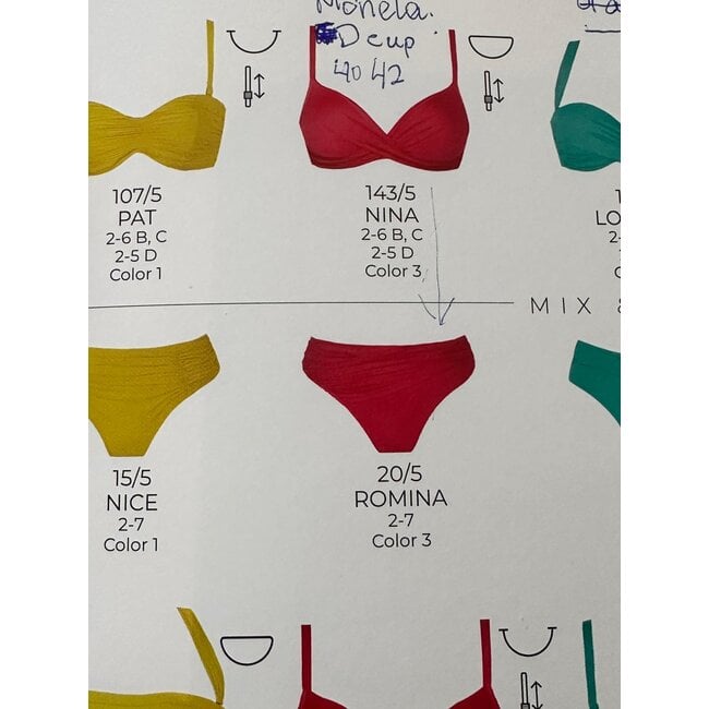 Roidal Monela Rode Bikiniset Set D-cup – Nina & Romina