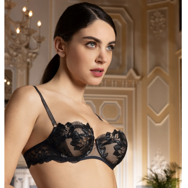 Lise Charmel Balconnete BH Cuir Sexy Couture Zwart/zilver ACM3005