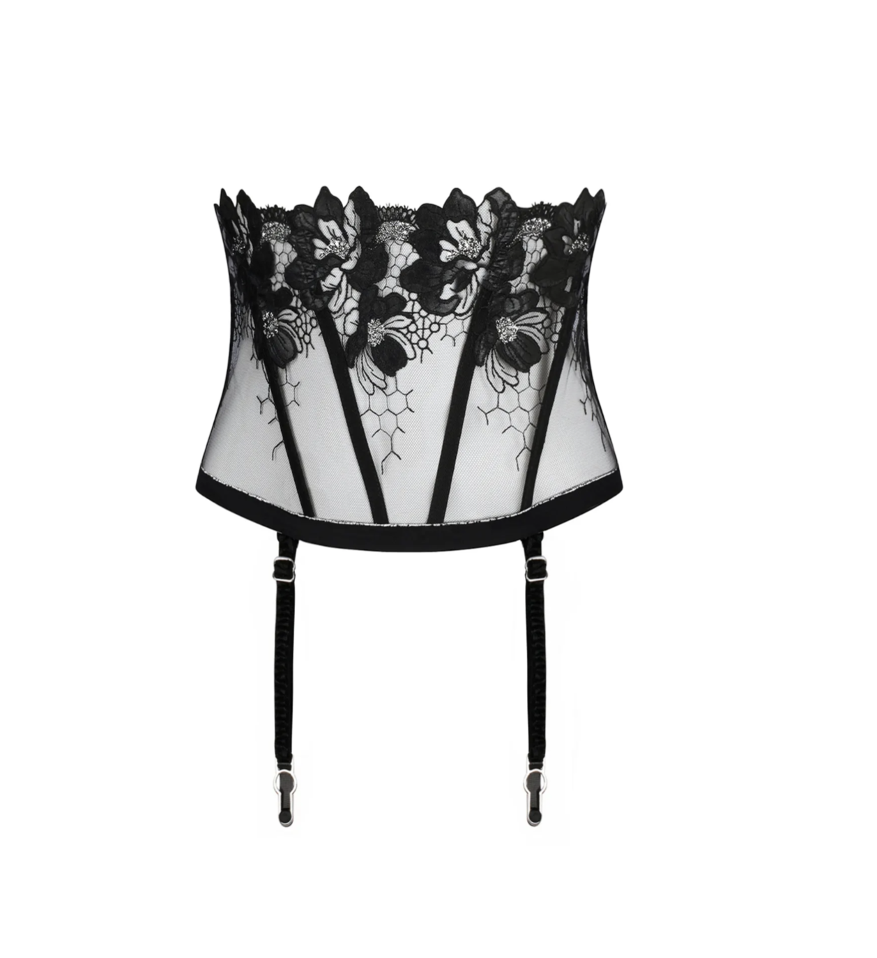 Lise Charmel Cuir Sexy Couture Brede Tailleband Zwart/Zilver ACM4805