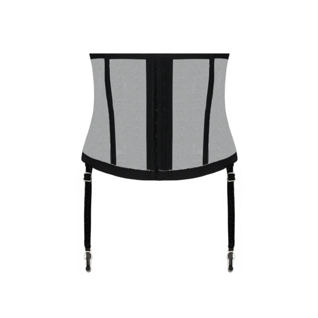 Lise Charmel Cuir Sexy Couture Breiter Taillengürtel Schwarz/Silber ACM4805