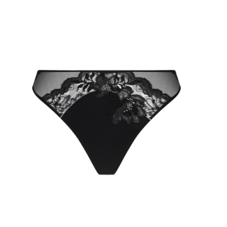 Lise Charmel Lise Charmel Cuir Sexy Couture Thong Black/Silver ACM0005