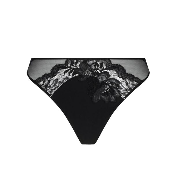 Lise Charmel Cuir Sexy Couture String Schwarz/SilberACM0005