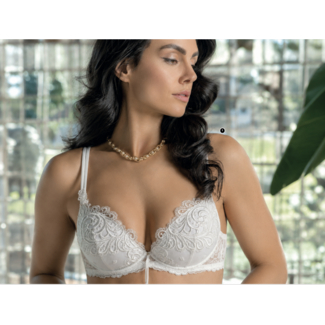 AMBRA AMBRA Villa d'Este Push-up Classic BH Elfenbein mit ausnehmb. Polstern