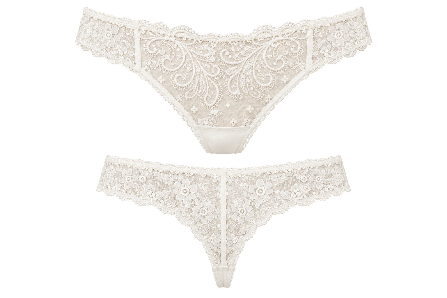 AMBRA Villa d'Este Tanga 1555 Ivoor | Italiaanse Lingerie