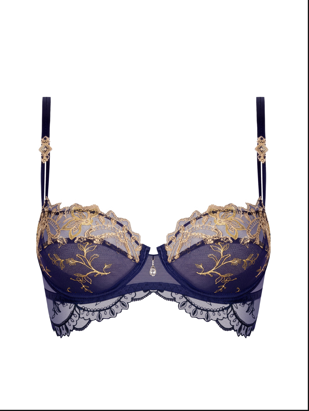 Lise Charmel Grand Soir Saphir Balconnet-BH Marineblauw/Goud ACM3025