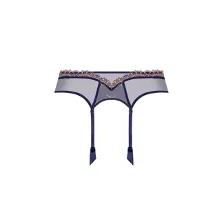 Lise Charmel Lise Charmel Grand Soir Saphir Suspender Belt Navy Blue/Gold ACM4725
