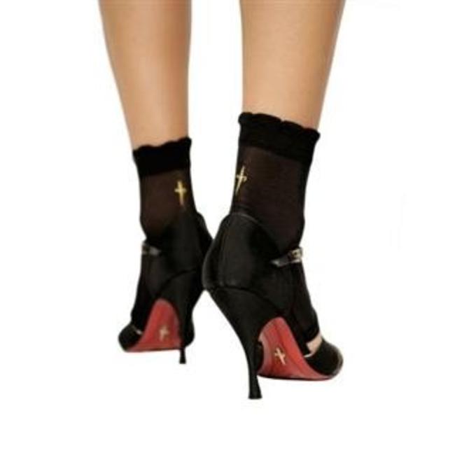 Ladies socks black / gold