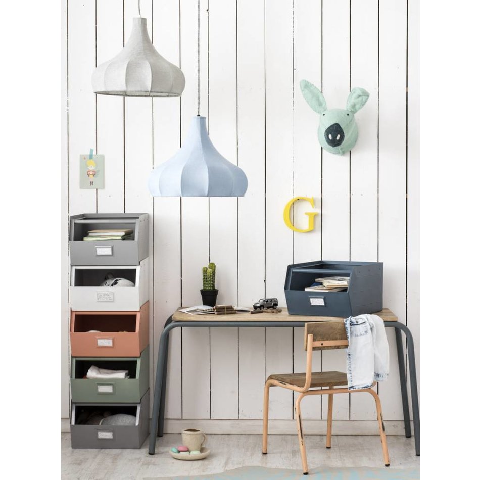 Metalen opbergbak groen