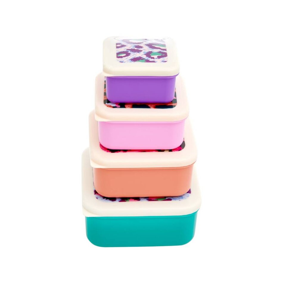 Bewaarbakjes met luipaard print