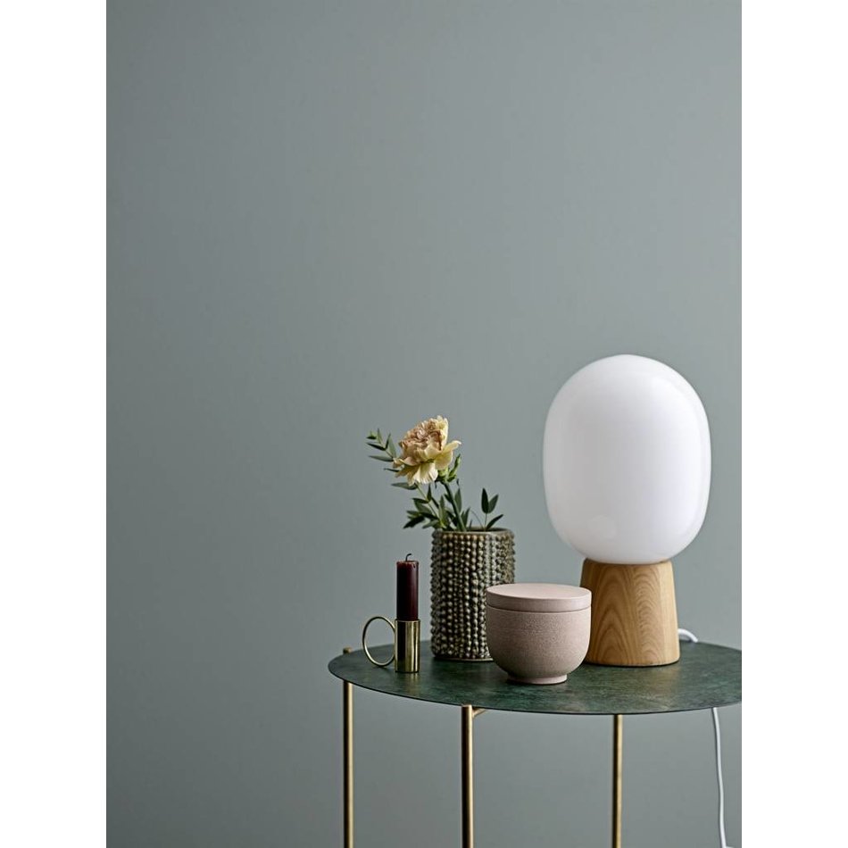 Groen-bruine vaas van keramiek