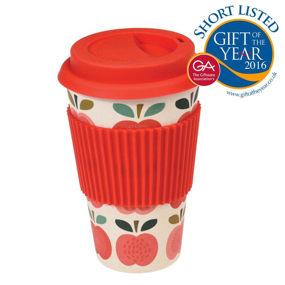Bamboe reisbeker - Vintage Apple