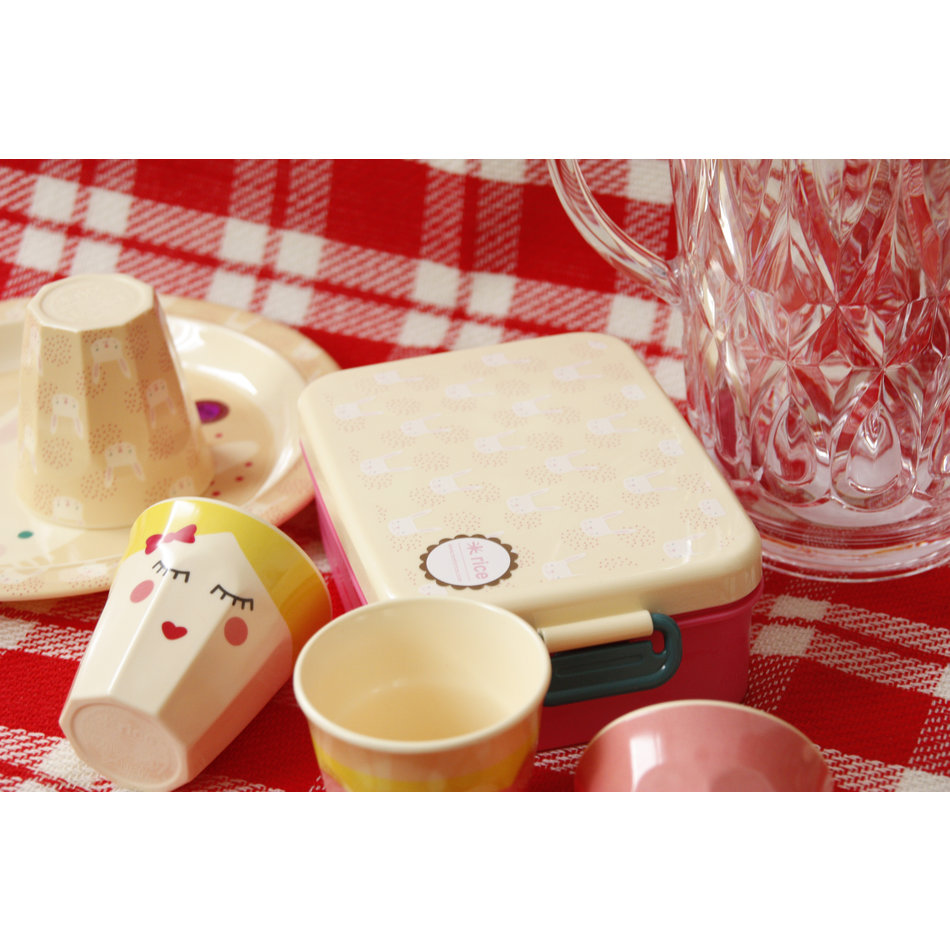 Broodtrommel met konijnenprint