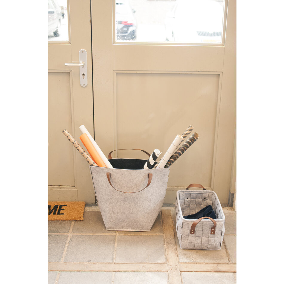 Opbergmand grijs - vilt