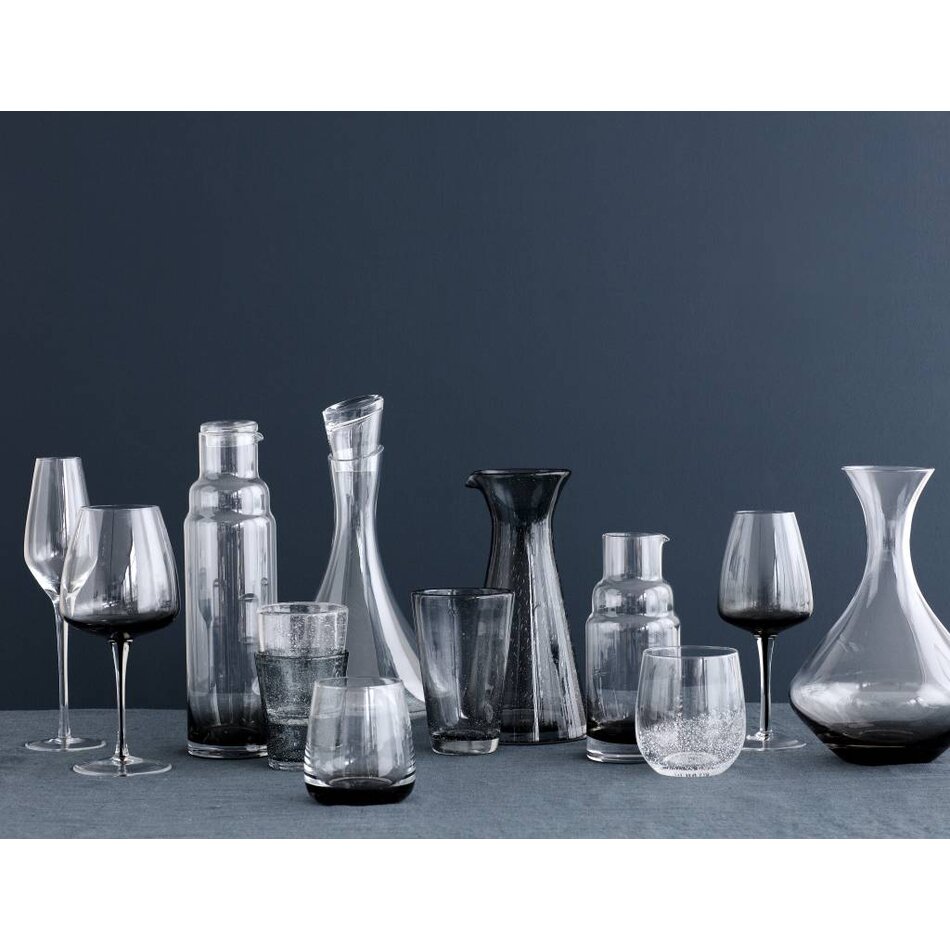 Grijs  longdrinkglas Bubble