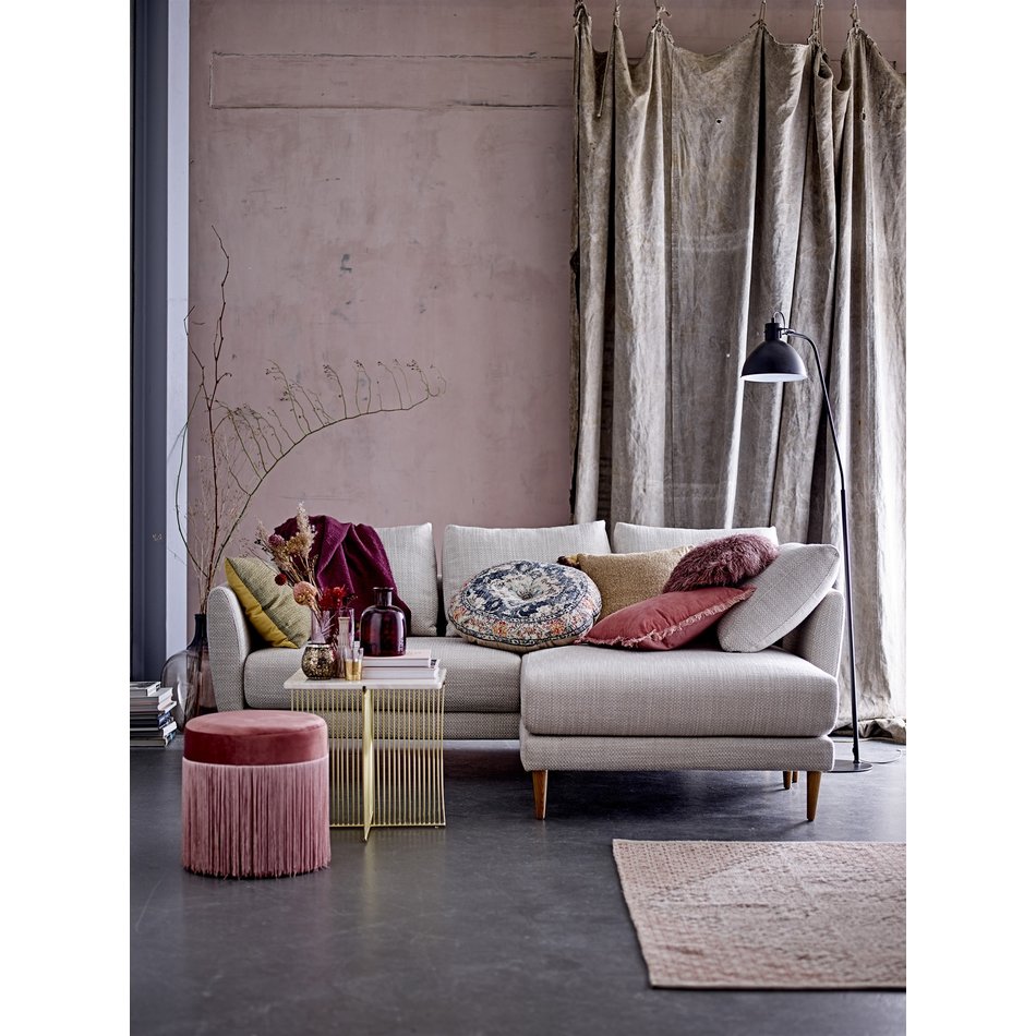 Acryl plaid paars met franjes