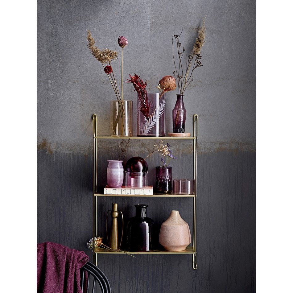 Acryl plaid paars met franjes