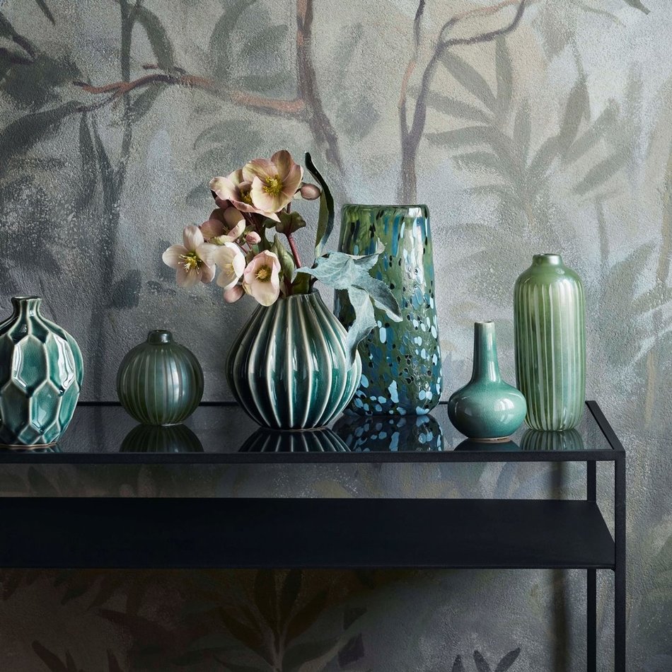 Grote vaas 'wide' groen L