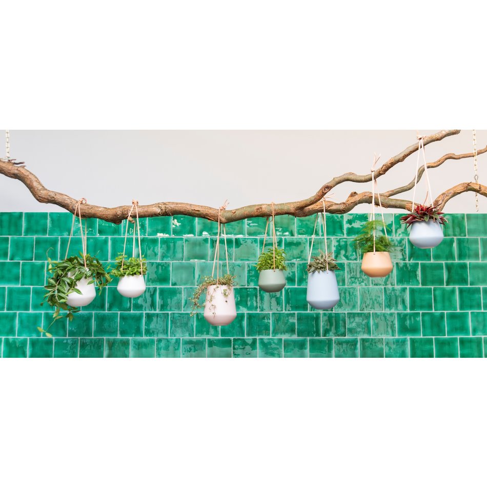 Witte hangpot 'Skittle' - groot